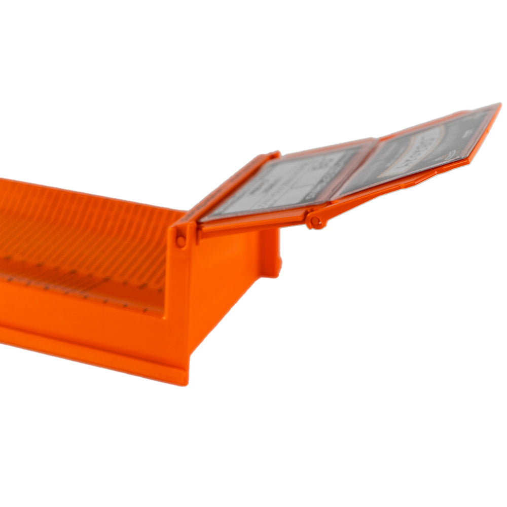 LEADERBOARD - 28" MEASURING BOARD WITH BUILT-IN IDENTIFIER HOLDERS AND CULL TABS, ORANGE