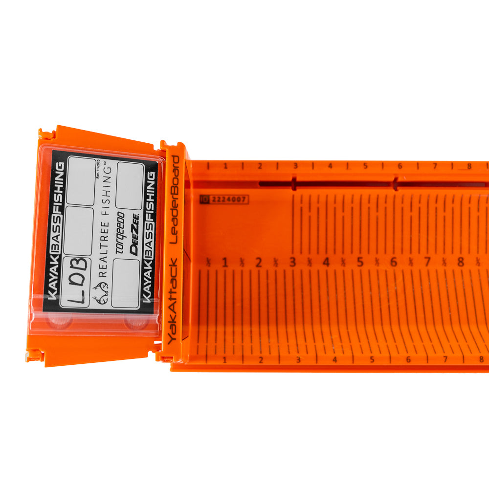 LEADERBOARD - 28" MEASURING BOARD WITH BUILT-IN IDENTIFIER HOLDERS AND CULL TABS, ORANGE
