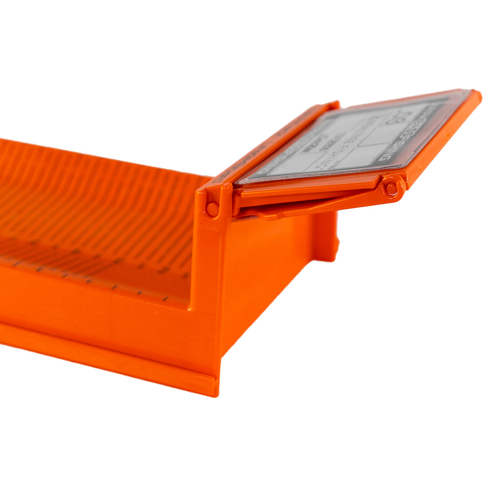 LEADERBOARD - 28" MEASURING BOARD WITH BUILT-IN IDENTIFIER HOLDERS AND CULL TABS, ORANGE